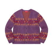 Supreme Abstract Stripe Cardigan Plum - 22FW