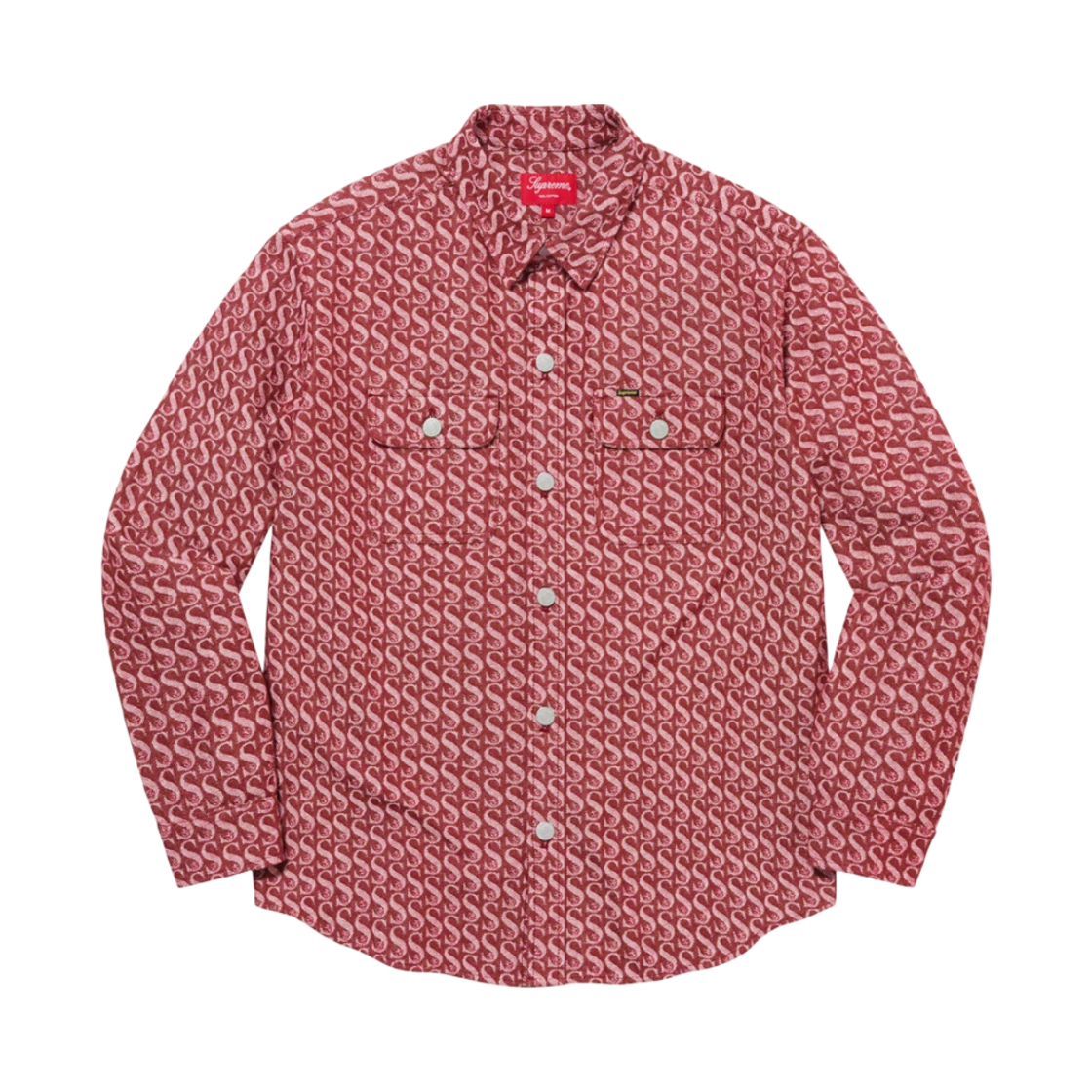 슈프림 모노그램 데님 셔츠 레드 - 21FW(Supreme Monogram Denim Shirt Red - 21FW) - 1