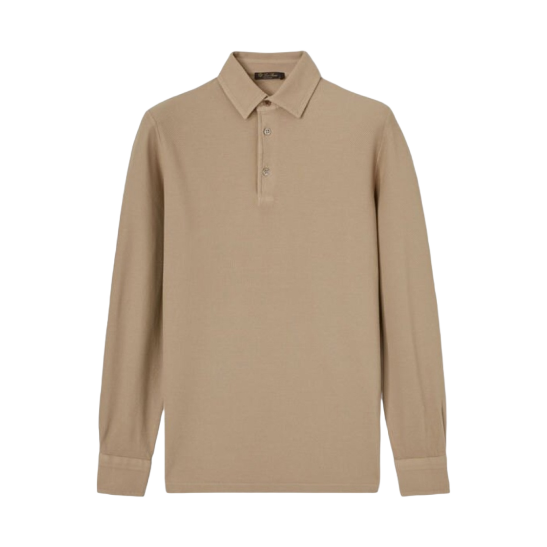 로로 피아나 코튼 폴로 셔츠 고딕 베이지(Loro Piana Cotton Polo Shirt Gothic Beige) - 1