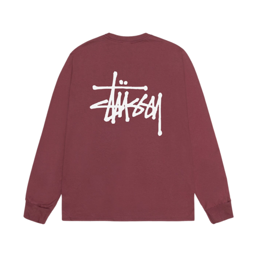 스투시 베이직 스투시 롱슬리브 티셔츠 베리 2024 | Stussy | KREAM