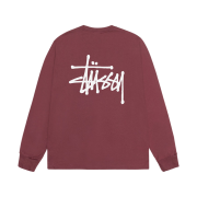 Stussy Basic Stussy LS T-Shirt Oxblood 2024