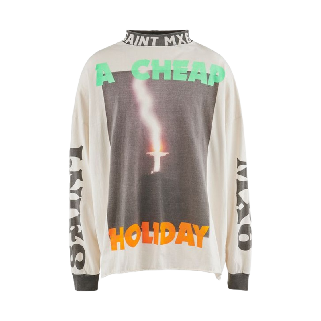 세인트 마이클 롱슬리브 티셔츠 칩 홀리데이 화이트 - 24SS