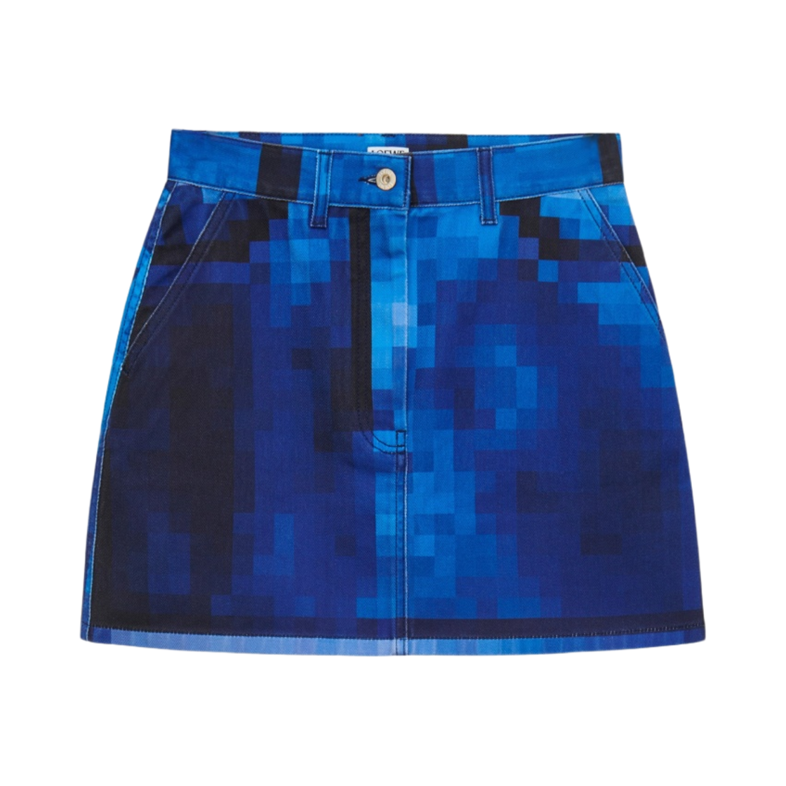 (W) 로에베 픽셀 미니 스커트 데님((W) Loewe Pixelated Mini Skirt Denim) - 1
