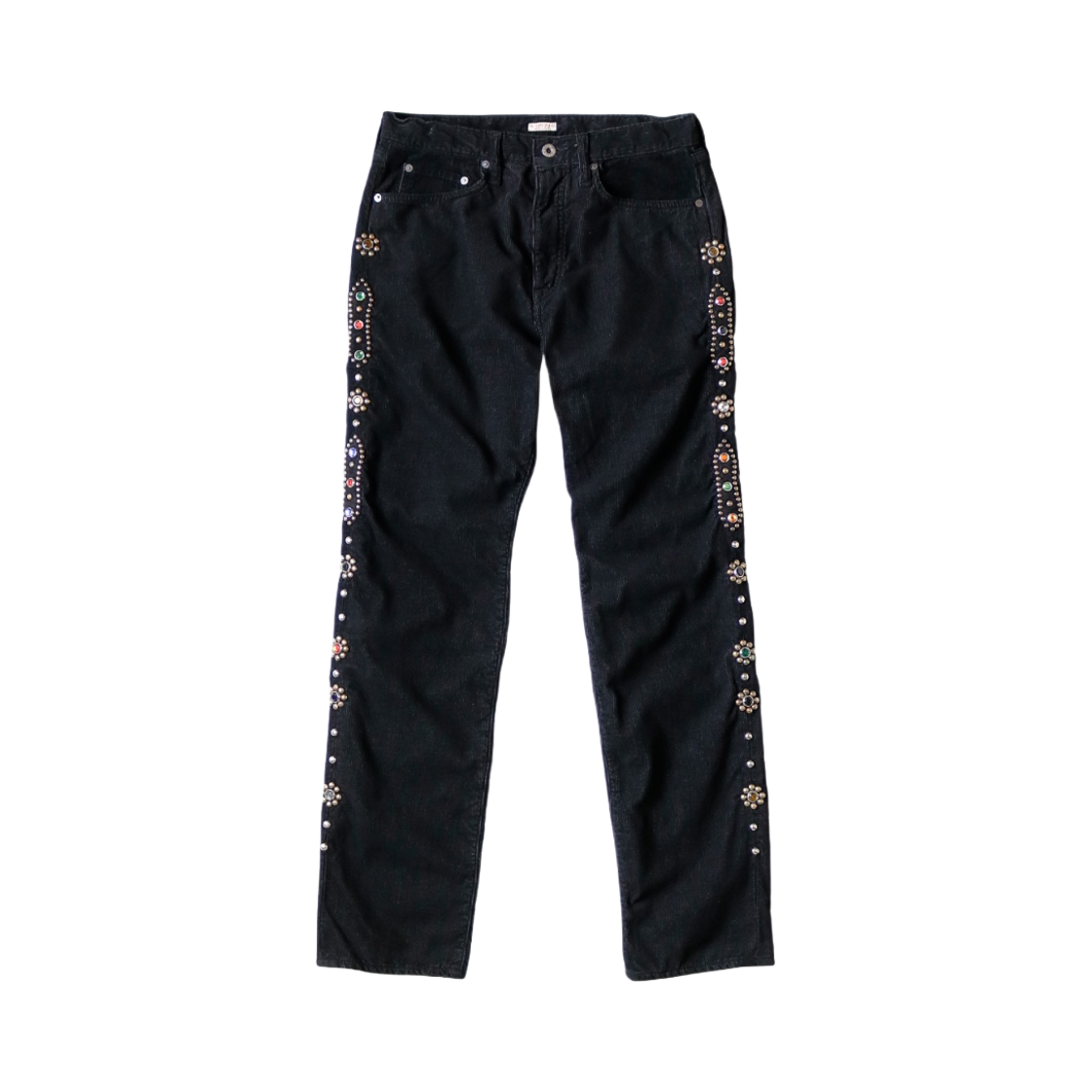 캐피탈 14W 헤비 코듀로이 넵드 라이닝 5P 몽키 시스코 팬츠 블랙