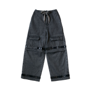 Kapital 14 oz. Black X Kinari Denim Nouvelle Shuttle Pants Black