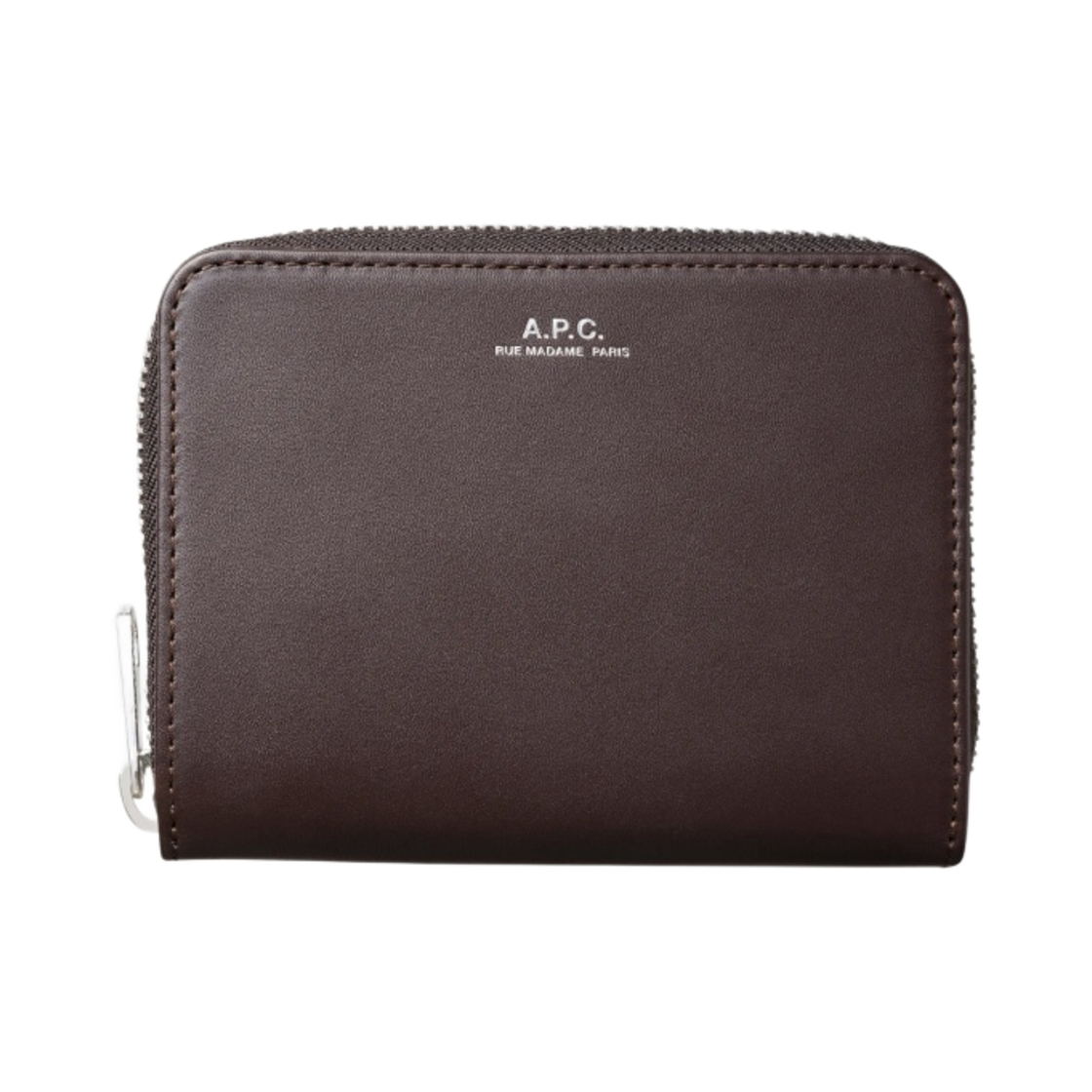 PXAWV-H63087-CAE A.P.C. Emmanuel Compact Wallet Dark Chestnut Brown