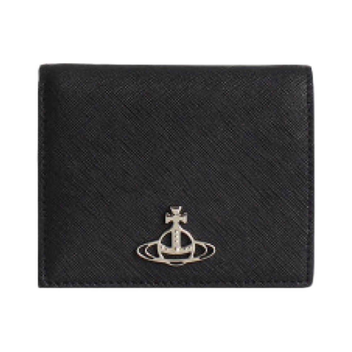 비비안 웨스트우드 사피아노 레더 반지갑 블랙(Vivienne Westwood Saffiano Leather Bi-Fold Wallet Black) - 1