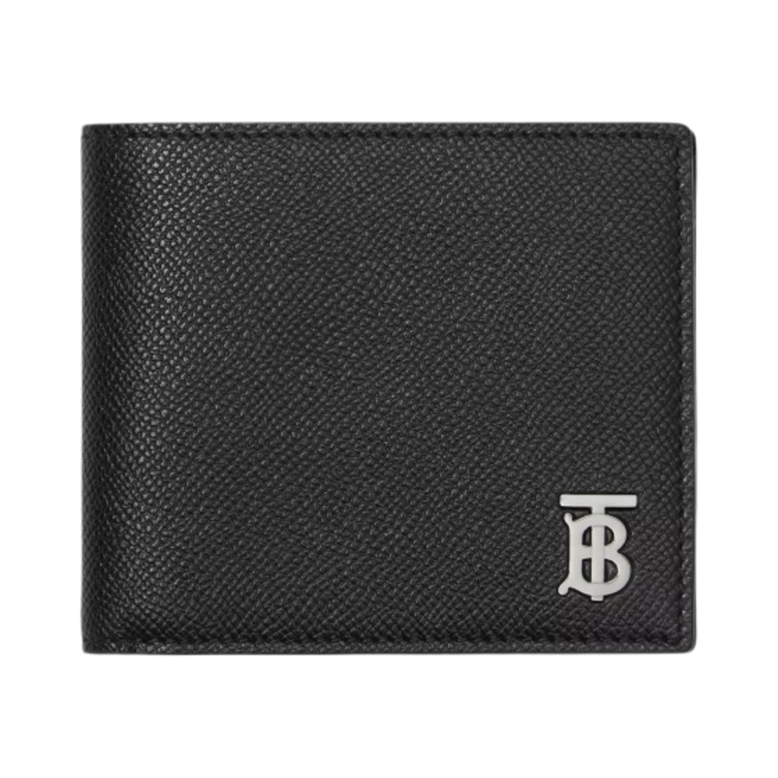버버리 그레이니 레더 TB 반지갑 블랙(Burberry Grainy Leather TB Bifold Wallet Black) - 1
