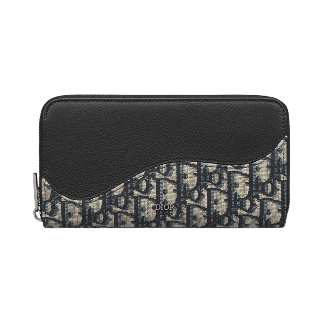 2ADBC315YKS-H05E Dior Saddle Zipped Long Wallet Black Leather with Beige Black