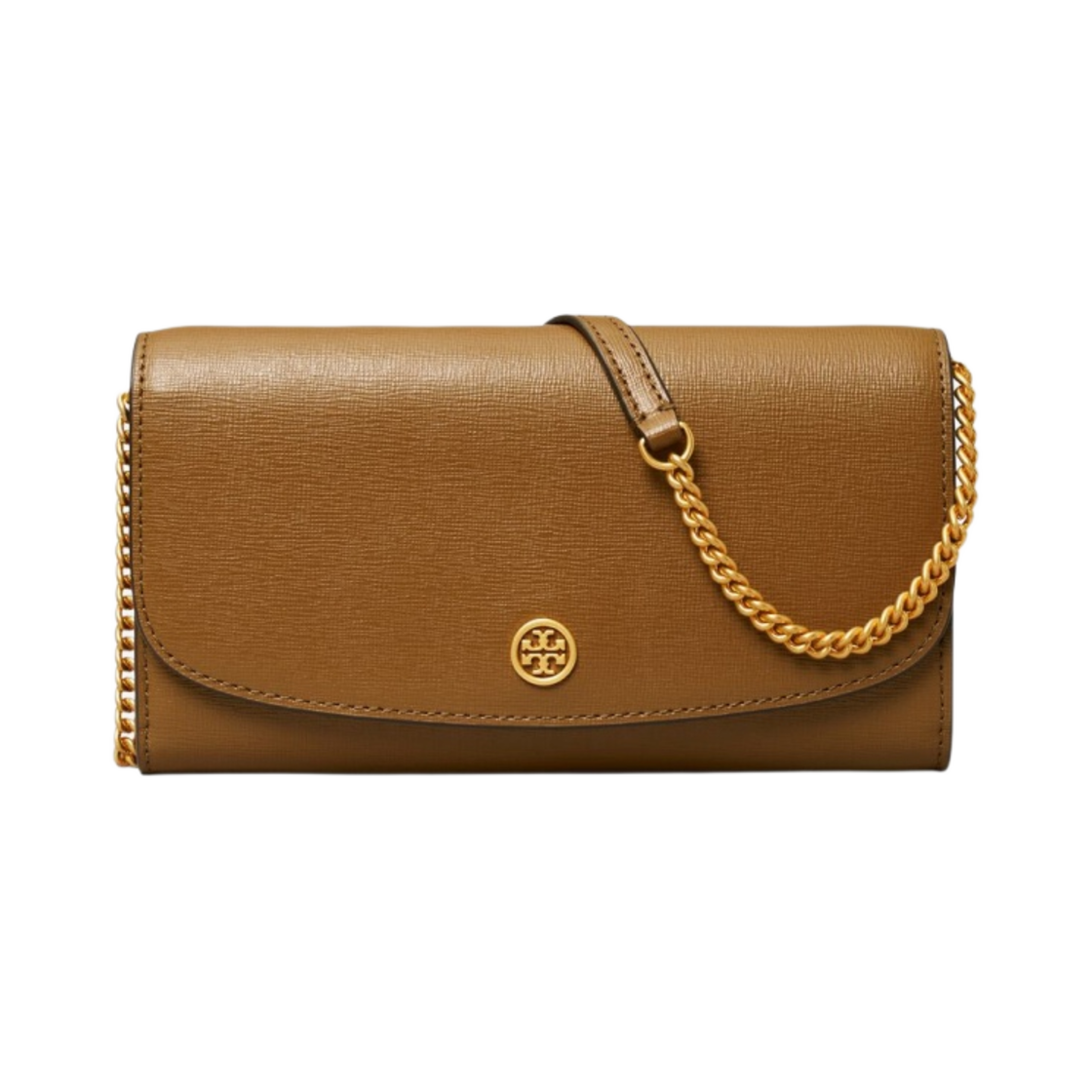 137152-244 Tory Burch Robinson Chain Wallet Bistro Brown