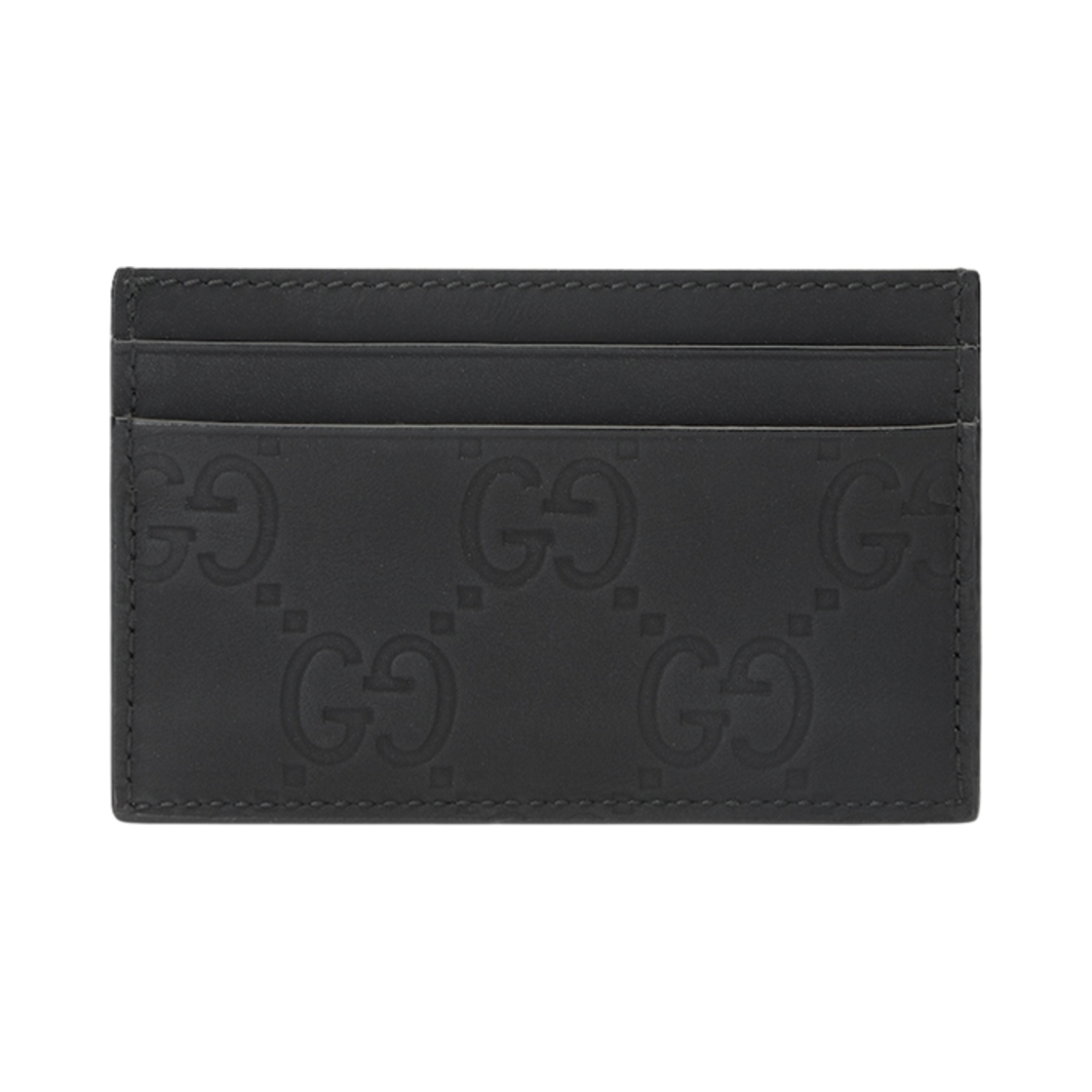 구찌 GG 러버 이펙트 카드 케이스 블랙(Gucci GG Rubber-Effect Card Case Black) - 3