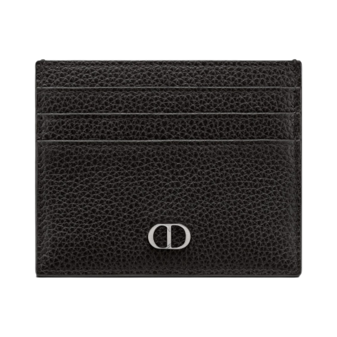 디올 카드 홀더 그레인드 카프스킨 & CD 아이콘 시그니쳐 블랙(Dior Card Holder Grained Calfskin & CD Icon Signature Black)