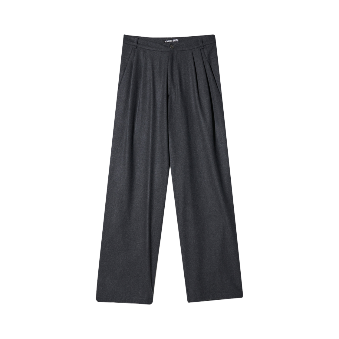 - Hyein Seo Wide Wool Pants Dark Grey