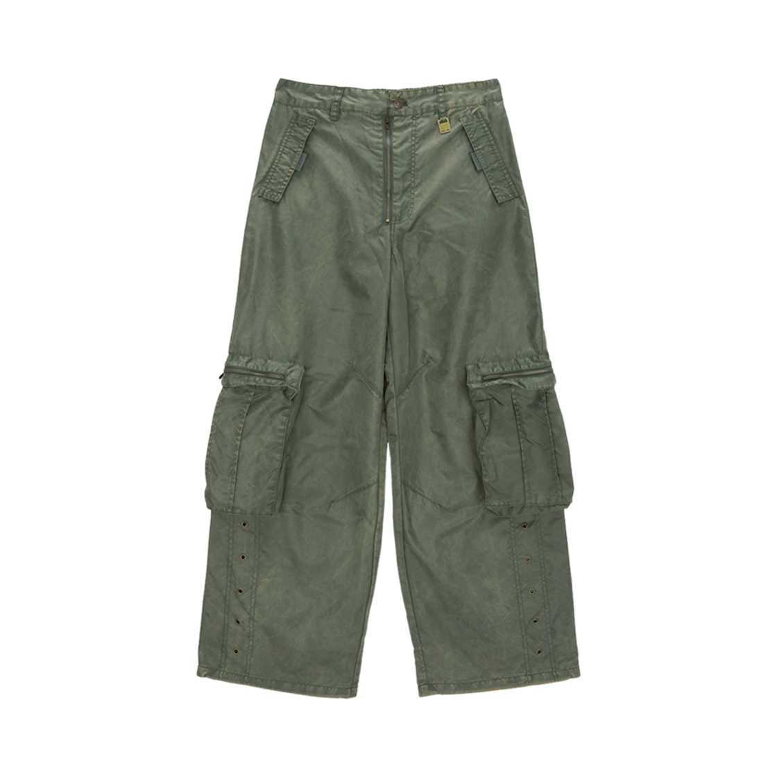 MK2378PT043M0KH (W) Matin Kim Nylon Cargo Work Pants Khaki