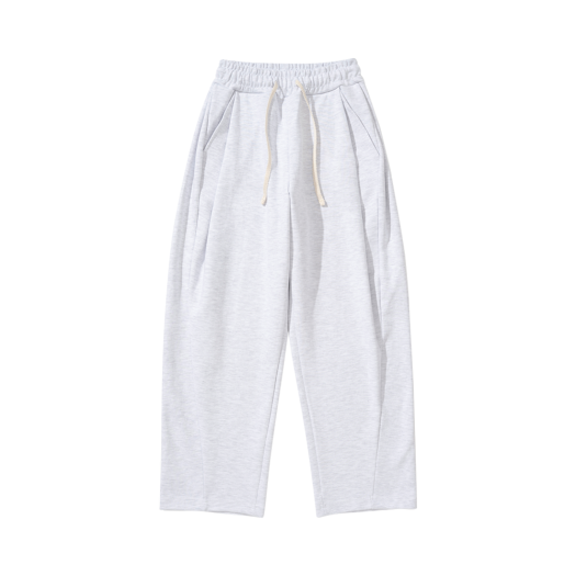 K25SSUP02MW Knitted Curved Traning Pants Melange White