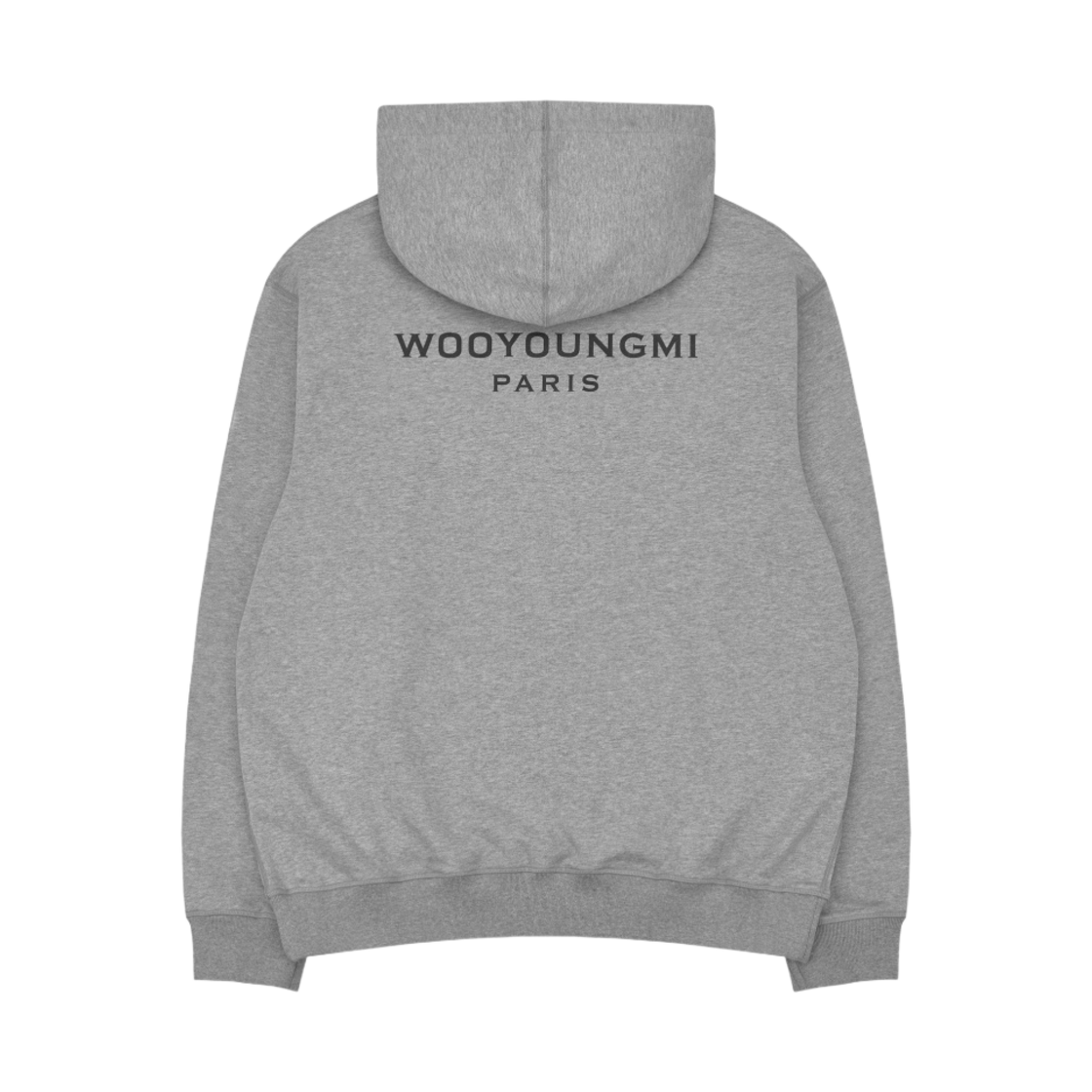 W231TS37719G Wooyoungmi Cotton Back Logo Hooded Sweatshirt Grey - 23SS