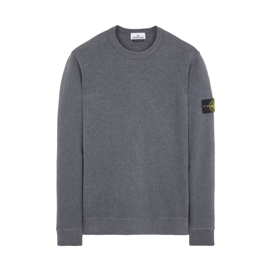 스톤 아일랜드 62420 브러쉬드 코튼 플리스 가먼트 다이드 크루넥 스웨트셔츠 다크 그레이 멜란지 - 23FW(Stone Island 62420 Brushed Cotton Fleece Garment Dyed Crewneck Sweatshirt Dark Grey Melange - 23FW) - 1