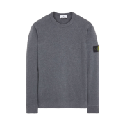 Stone Island 62420 Brushed Cotton Fleece Garment Dyed Crewneck Sweatshirt Dark Grey Melange - 23FW