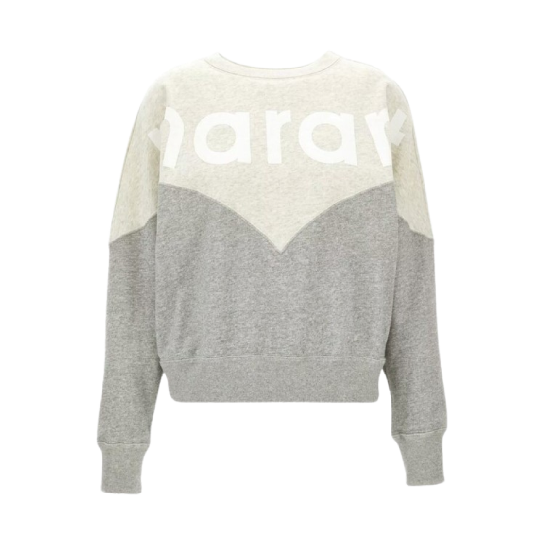 SW0006FA-A1M08E-ECGY (W) Isabel Marant Houston Two Tone Marant Sweatshirt Ecru Grey - 24FW