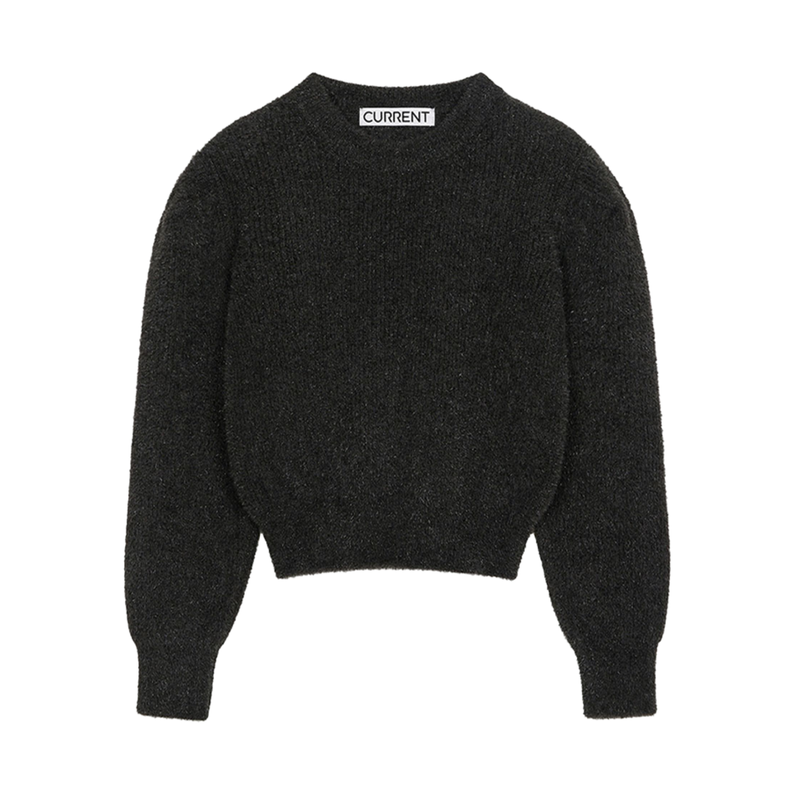 커렌트 메탈릭 퍼프 니트 차콜(Current Metallic Puff Knit Chacol)