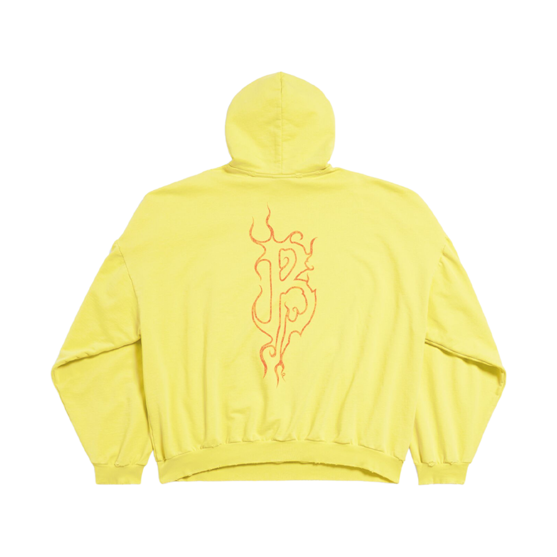 발렌시아가 다크웨이브 라운드 후드 오버사이즈 옐로우 레드(Balenciaga Darkwave Round Hoodie Oversized in Yellow Red) - 2