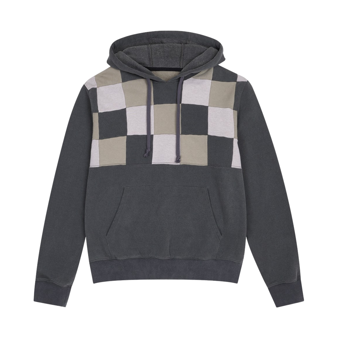 사파리스팟 패치워크 크래프티드 후디 - 차콜(Safarispot Patchwork Crafted Hoodie - Charcoal)