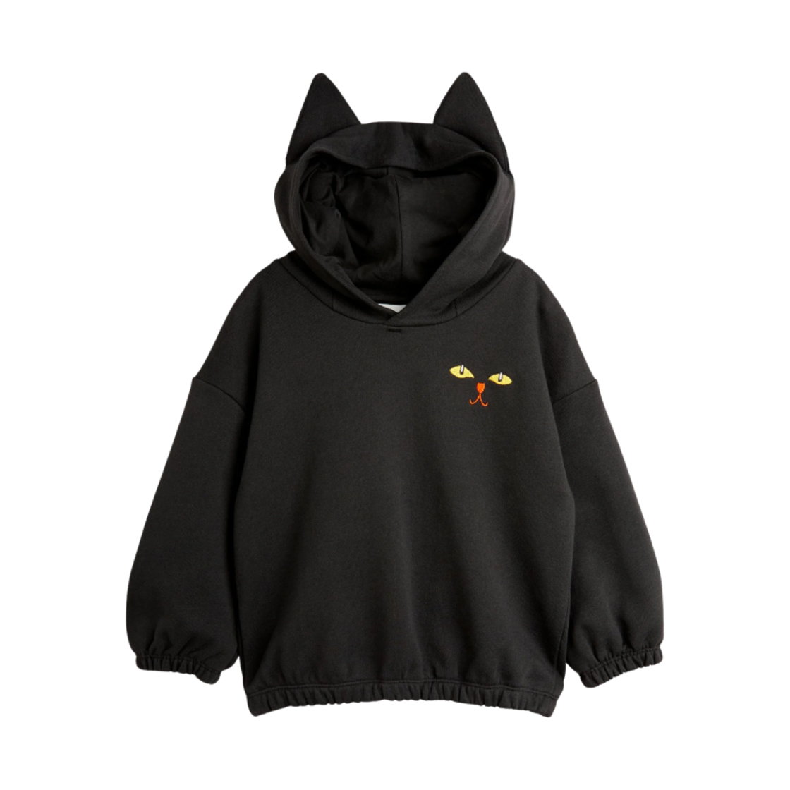 2472016099 (Kids) Mini Rodini Cat Ears Hoodie Black