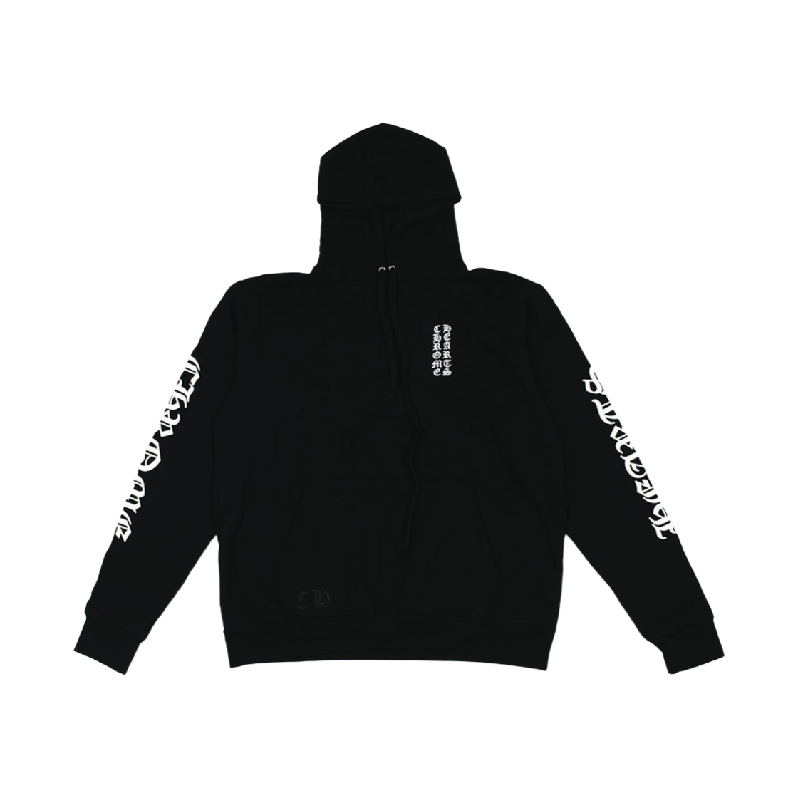 - Chrome Hearts Vertical Logo Hoodie Black