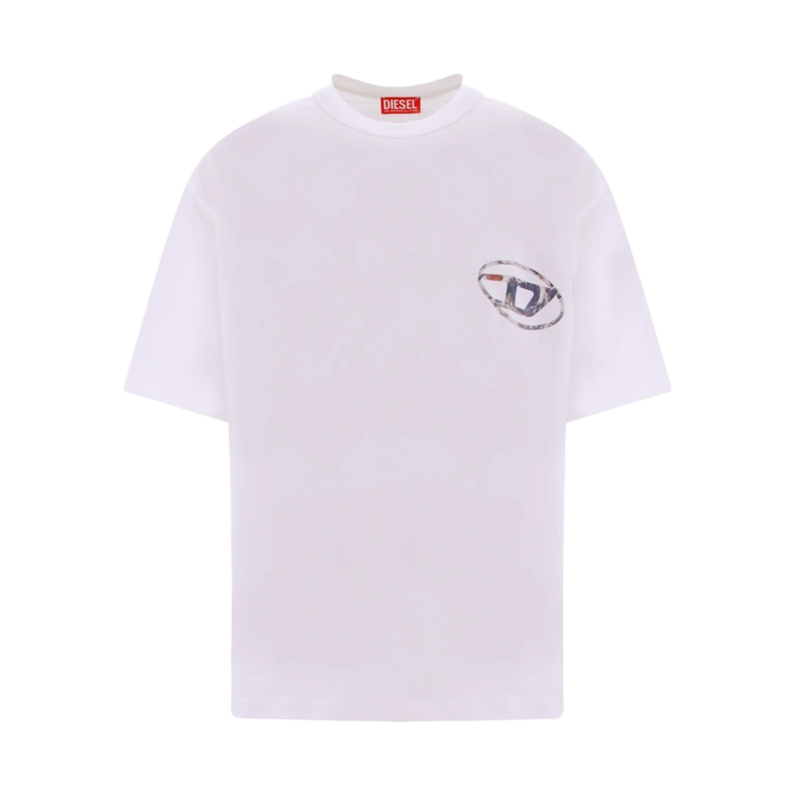 디젤 T-워시-L6 티셔츠 화이트(Diesel T-Wash-L6 T-shirt White) - 1
