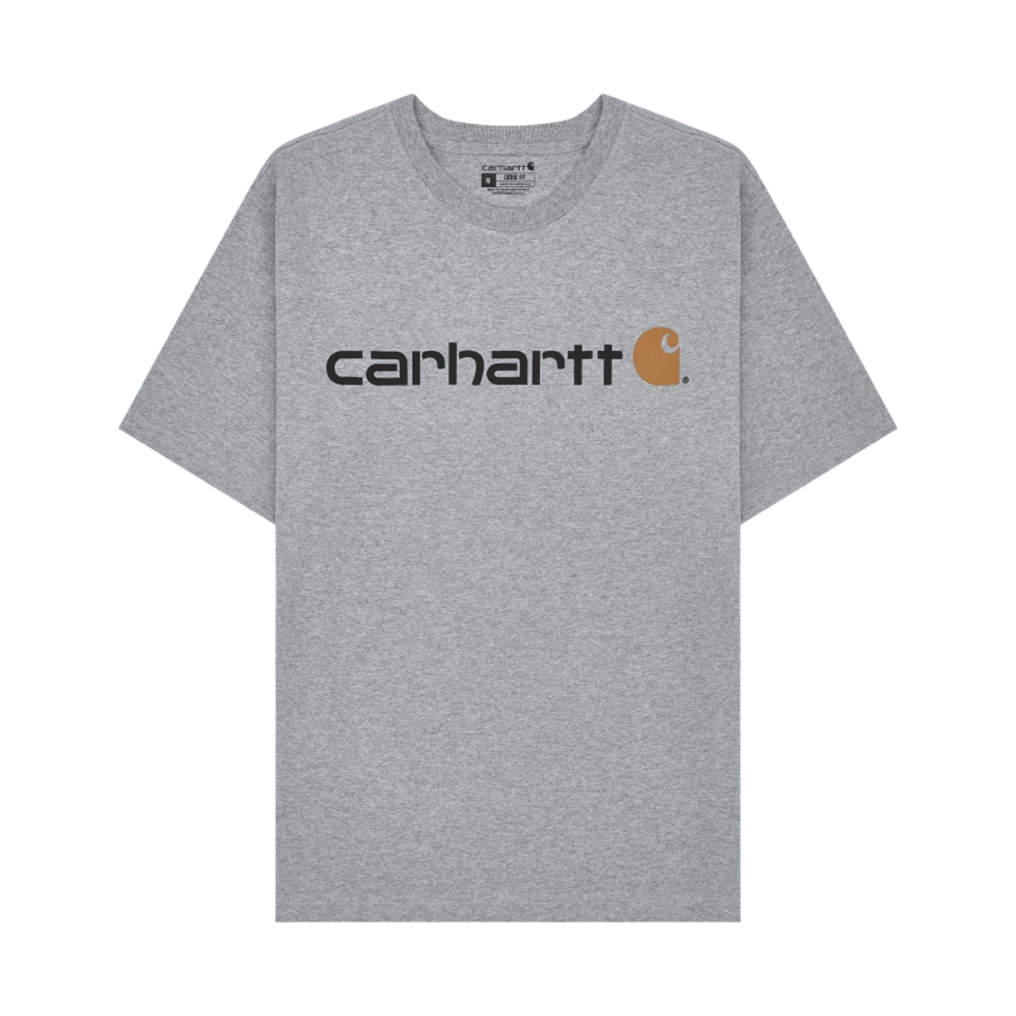 칼하트 루즈핏 헤비웨이트 레귤러 숏슬리브 로고 그래픽 티셔츠 헤더 그레이(Carhartt Loose Fit Heavyweight Regular Short Sleeve Logo Graphic T-Shirt Heather Grey)