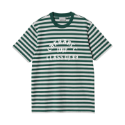 Carhartt WIP Scotty Stripe Athletic T- Shirt Chervil Sonic Silver