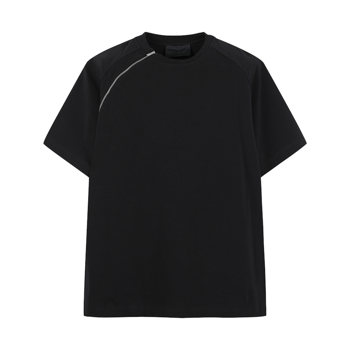 엘리엇 에밀 시퀸스 집 티셔츠 블랙 - 24FW(Heliot Emil Sequence Zip T-Shirt Black - 24FW)