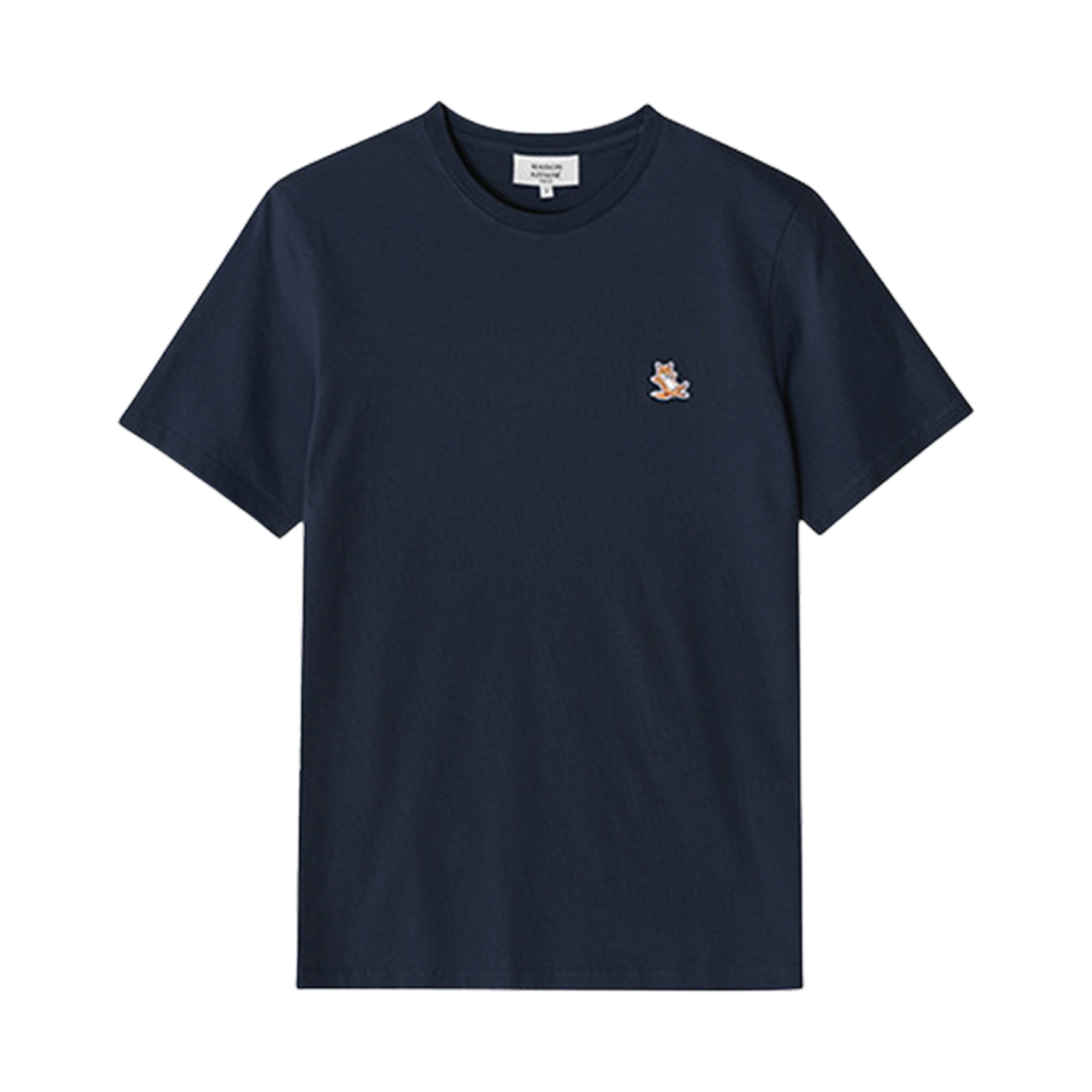 LM00110KJ0008-P494 Maison Kitsune Chillax Fox Patch Regular T-Shirt Eclipse Blue