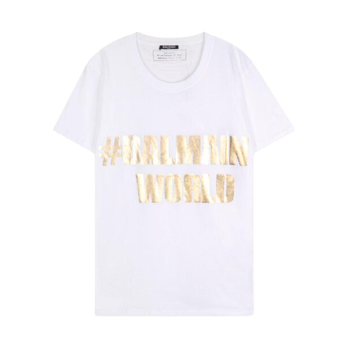 W6HJ601I005M100 Balmain Eco Designed Cotton T-Shirt White