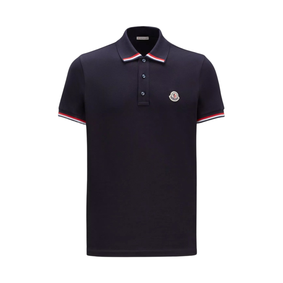 I1-091-8A00015-899UR-77X Moncler Logo Polo Shirt Navy Blue - 23SS - 대표 이미지 #1