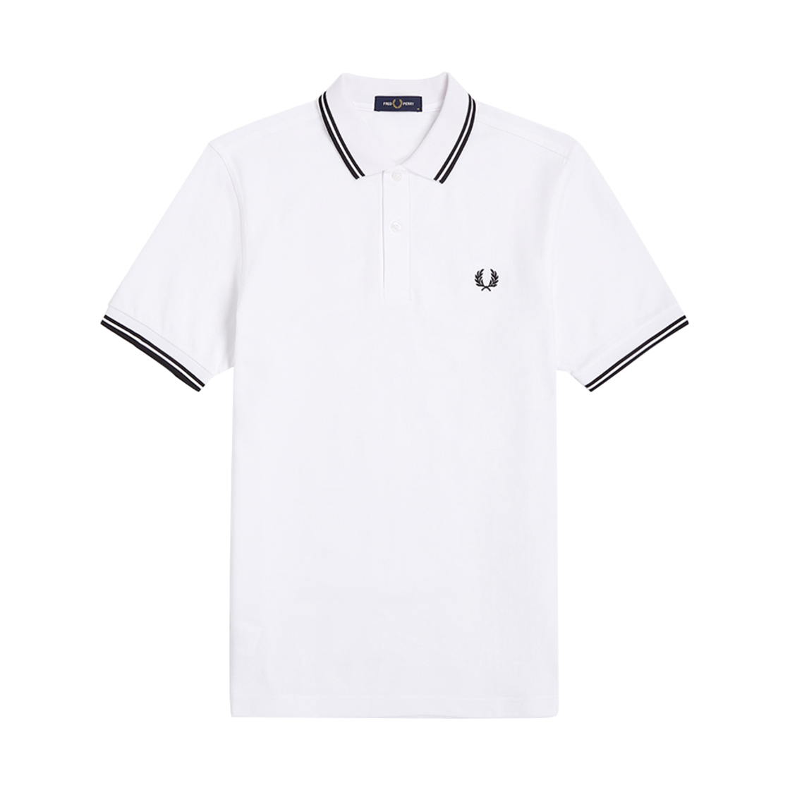 프레드페리 M3600 트윈 팁 프레드페리 셔츠 화이트/블랙(Fred Perry Twin Tipped Fred Perry Shirt White/Black)