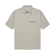 Essentials The Core Collection Short Sleeve Polo Heather Oatmeal