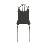 COYSEIO Halter Strap Sleeveless Charcoal