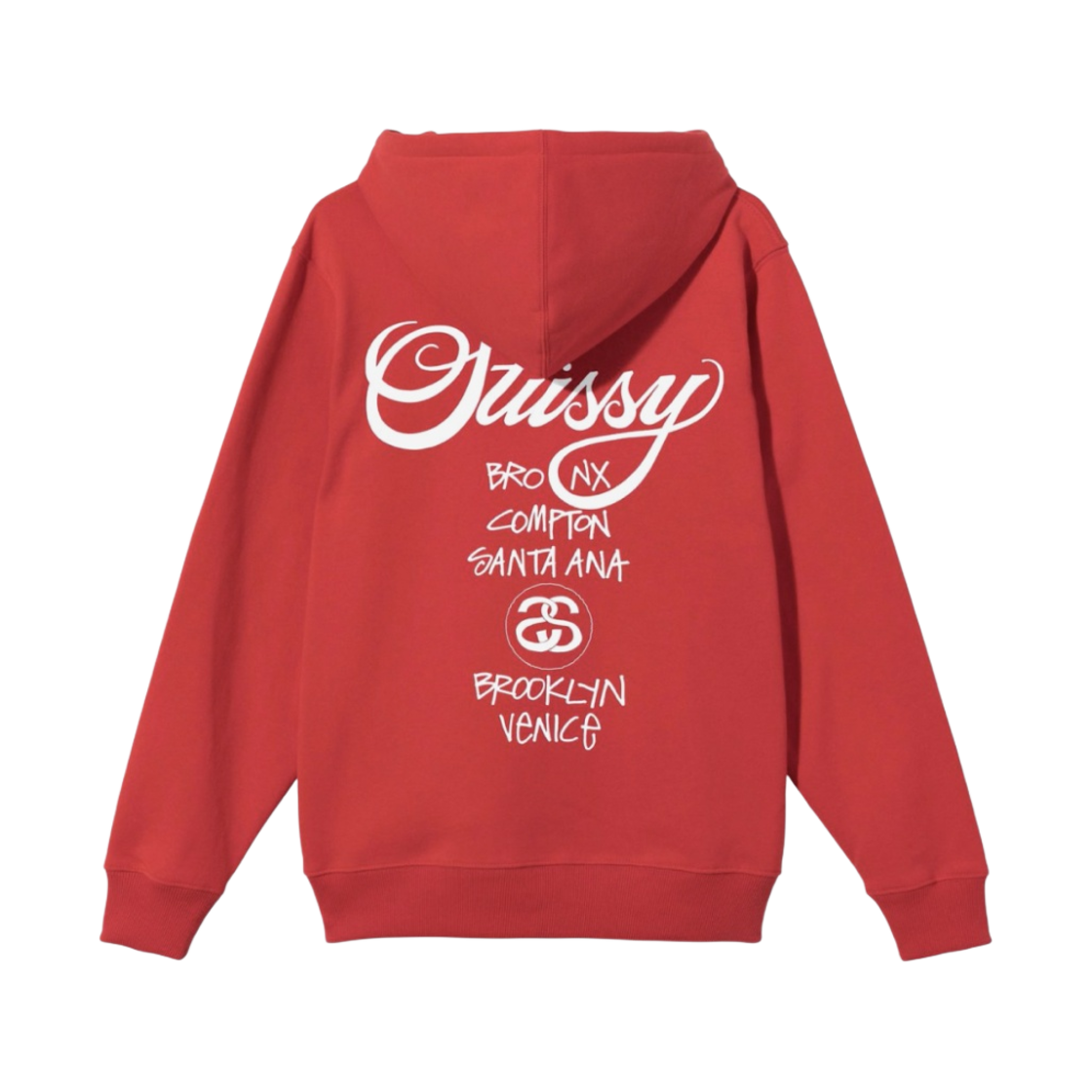 스투시 월드투어 후드 집업 레드 2021(Stussy World Tour Zip Hoodie Red 2021) - 2