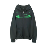 Opening Project Symbol Logo Zip Hoodie Charcoal