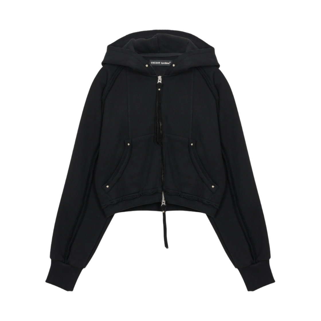베이컨트 아카이브 디아스 인사이드아웃 후드 집업 블랙(Vacant Archive Dias Inside-out Hood Zip-Up Black)