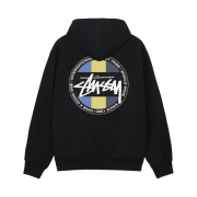 Stussy Classic Dot Zip Hoodie Black