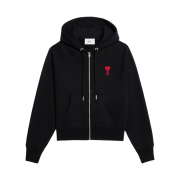 AMI de Coeur Zipped Hoodie Black