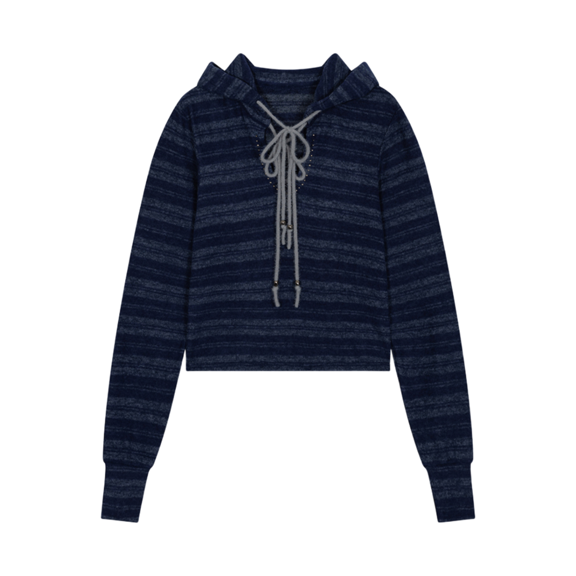 퓨레 더블 스트링 피어싱 후디 네이비(Puree Double String Piercing Hoodie Navy) - 1