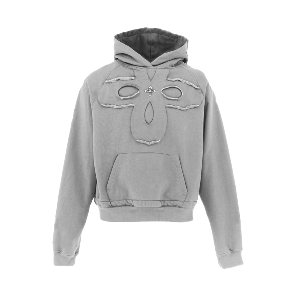 24fw27 Surgery Clover Logo Patchs Sweat Hoodie Melange Grey