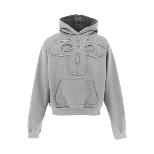 24fw27 Surgery Clover Logo Patchs Sweat Hoodie Melange Grey