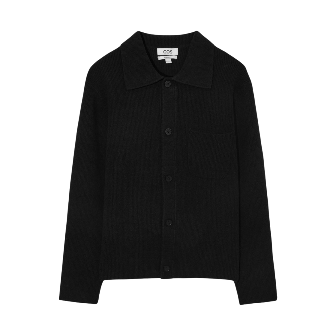 코스 코튼 블렌드 텍스처드 니트 가디건 블랙(Cos Cotton Blend Textured Knit Cardigans Black)