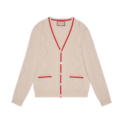 Gucci GG Knitted Wool Cardigan Ivory