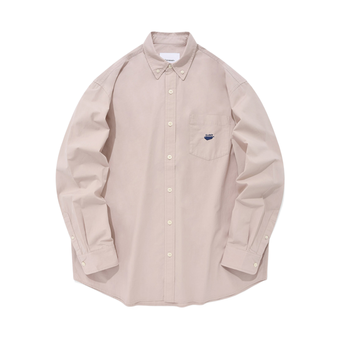 커버낫 웨일 로고 코튼 셔츠 핑크(Covernat Wale Logo Cotton Shirt Pink)