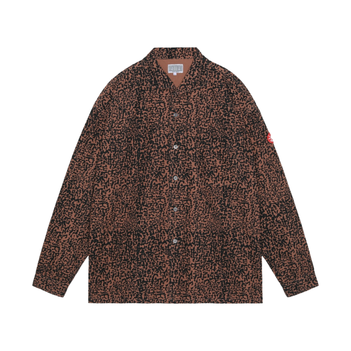 카브엠트 오버다이 인터스퍼스드 C.E 빅 셔츠 브라운 - 23FW(Cav Empt Overdye Interspersed C.E Big Shirt Brown - 23FW)